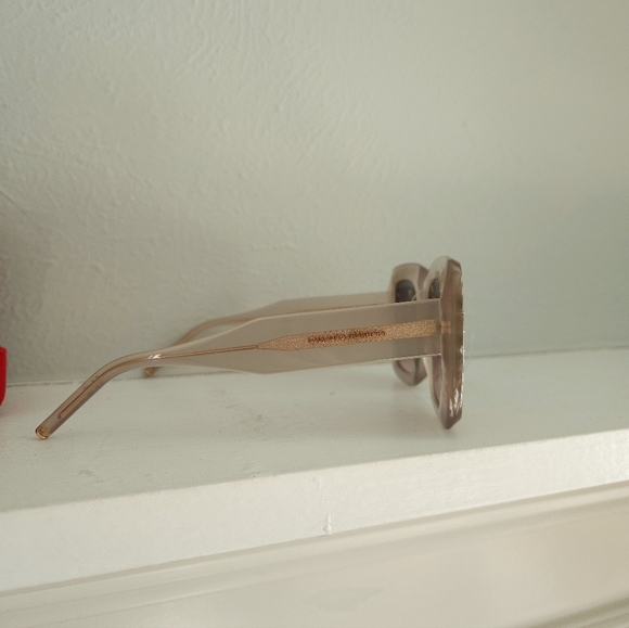 NWOT Caroline Herrera Logo Print Crystal Embellished Sunglasses With Case - Picture 6 of 10